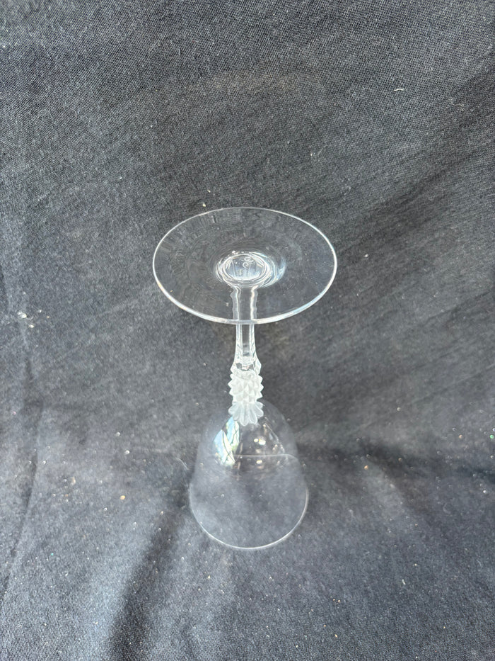 Pair Of Danbury Mint Crystal Hospitality Pineapple Stem Wine Glasses