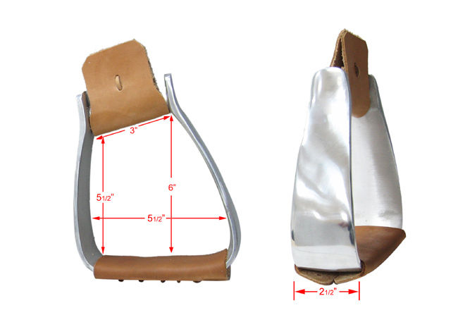 AJ Tack Aluminum Angled Roper Stirrups