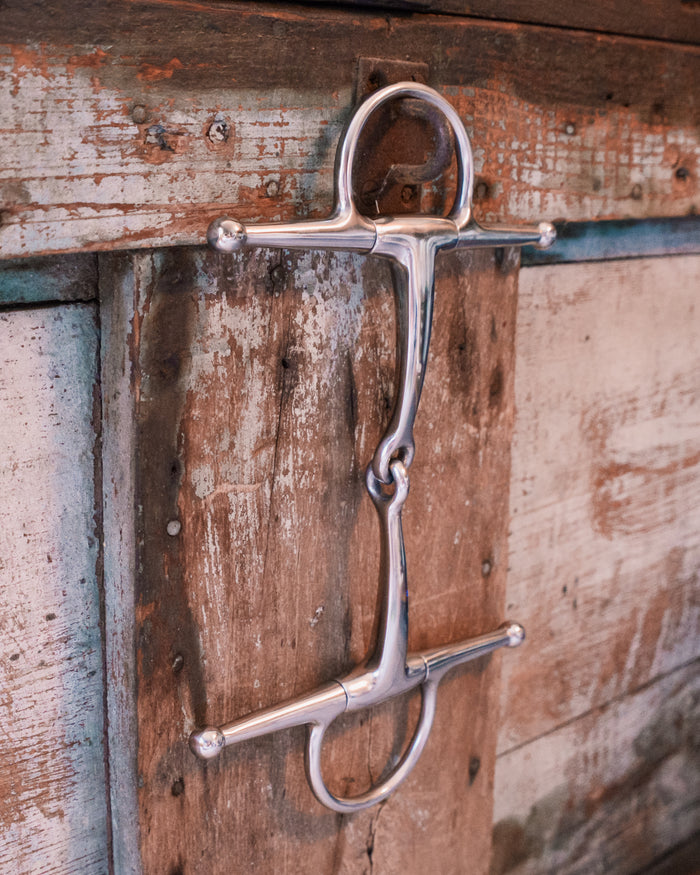 AJ Tack Full Cheek Snaffle Bit with Triangle Mouth, 5.5"