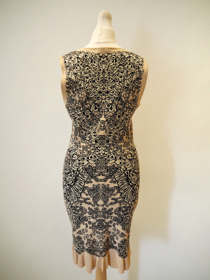 Alexander McQueen Black/Nude Dress Small
