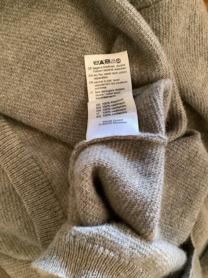 Allude Cashmere Taupe Jumper Dress S