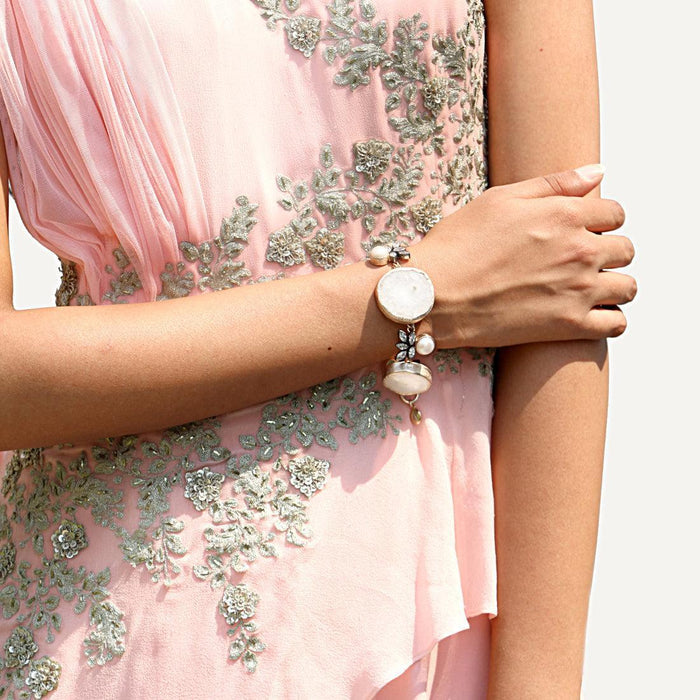 Atelier Mon Solar Druzy and Pearl Bracelet-Atelier Mon-Swag Designer Jewelry