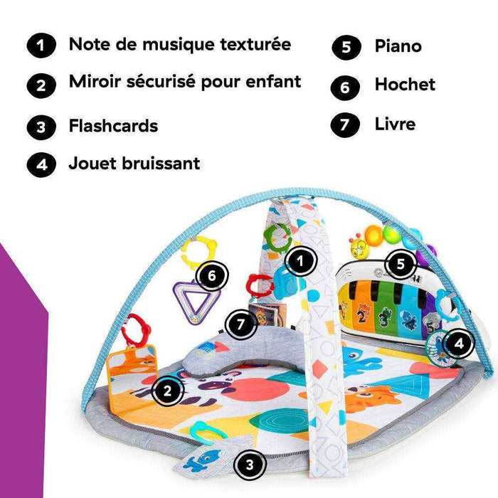 Baby Einstein Kickin Tunes musical play gym and handheld toy for infants