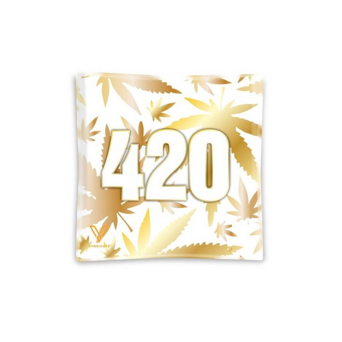 blazin glass ashtray 420 gold