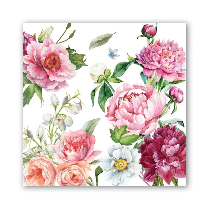 Blush Peony Paper Beverage Napkins