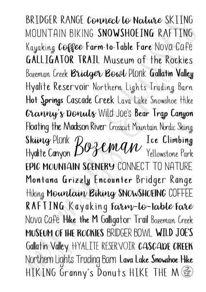 Bozeman, MT Spiral Notebook
