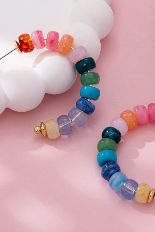 Candy Crush Beaded Earring