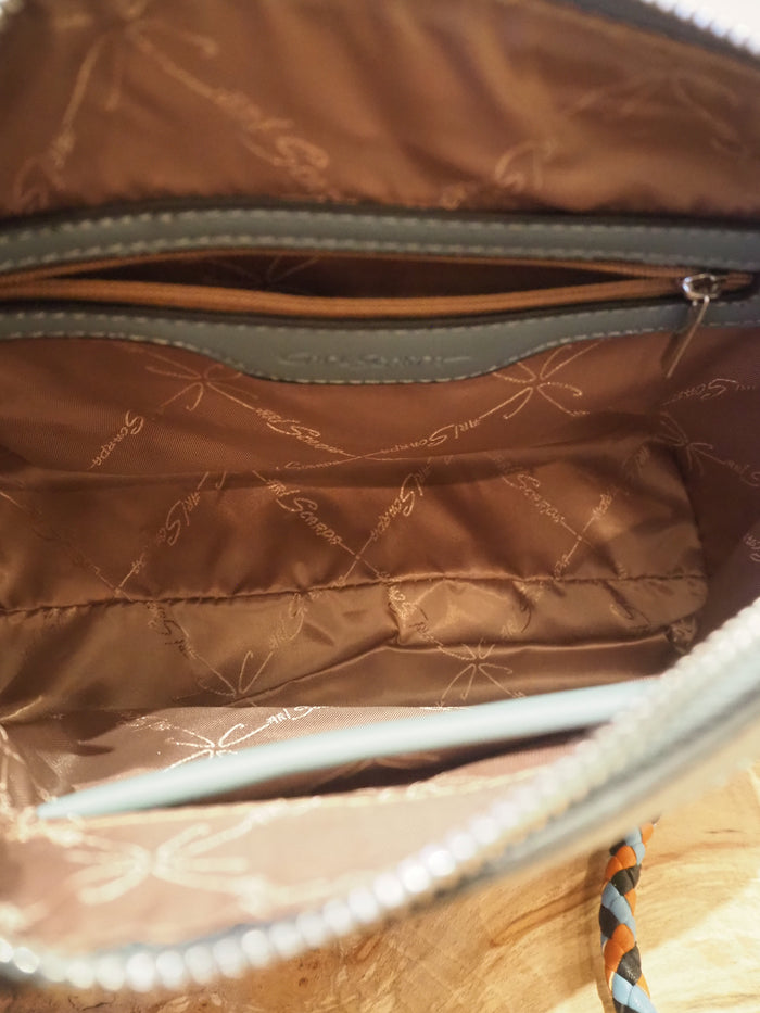 Carl Scarpa Duckegg Plaited Handle Bag