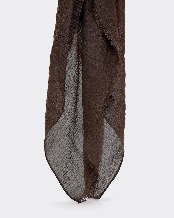 Crinkled Scarf with Raw Edges