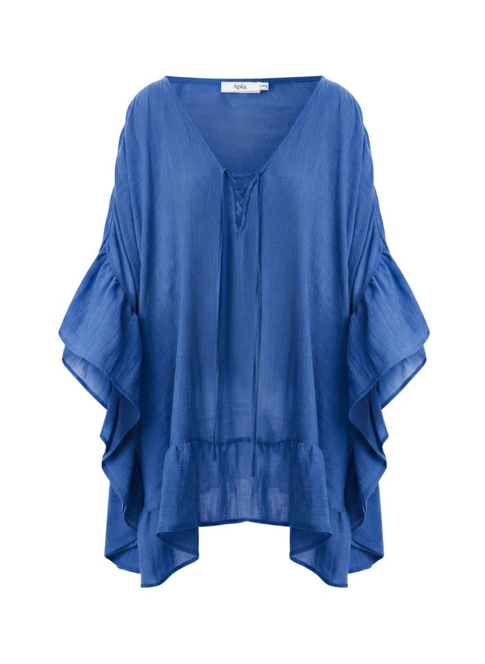 Tunic APLA Delta Crinkled Tunic Royal Blue O/S / Royal Blue Apoella