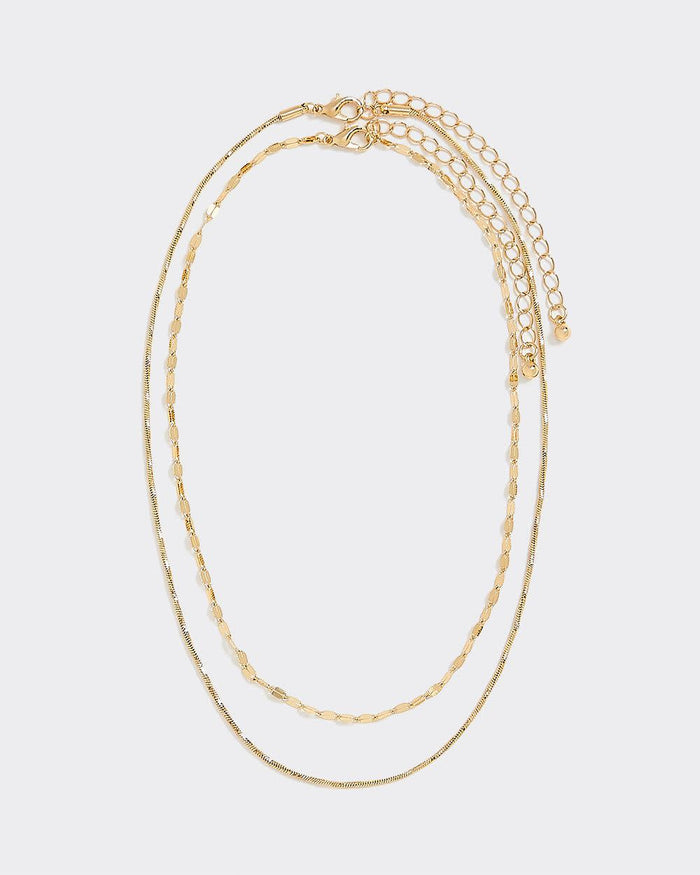 Double-Chain Short Necklace