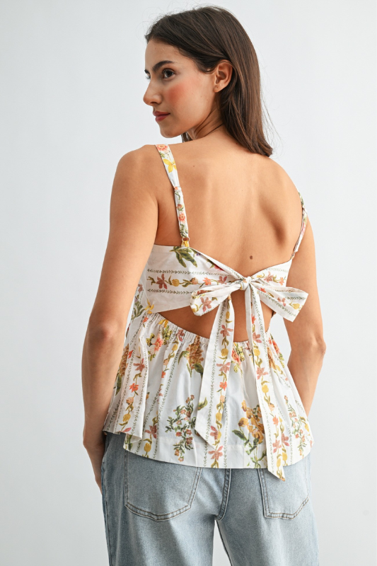 Eloise Peplum Top- Cream
