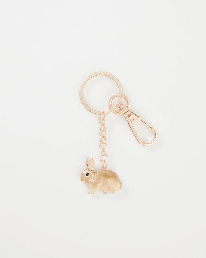 Enamel Rabbit Key Ring - Hanging box