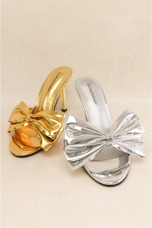 Fallon Metallic Mules- Silver