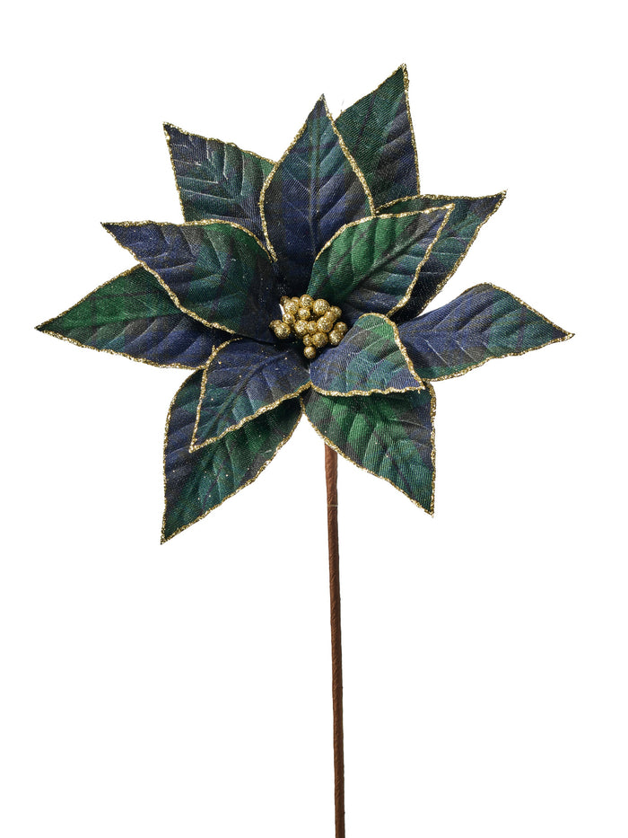 Gentlemen’s Plaid Poinsettia Pick