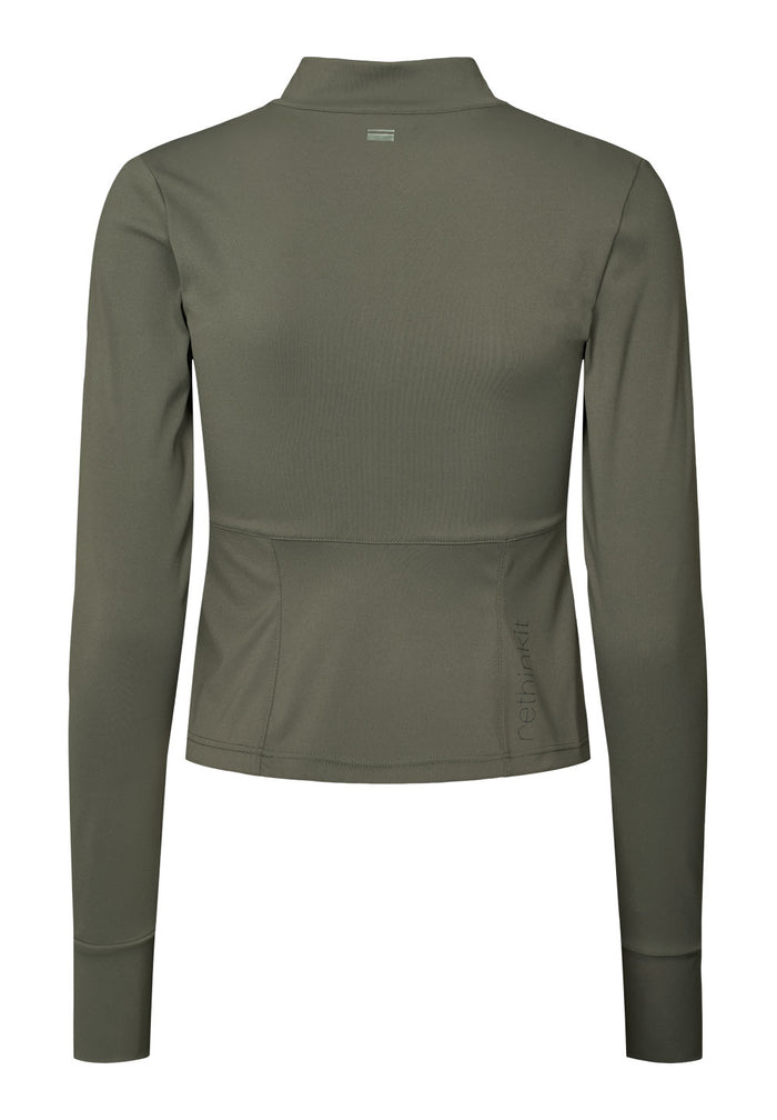 Rethinkit Half zip Haft Zip 9519 charcoal olive