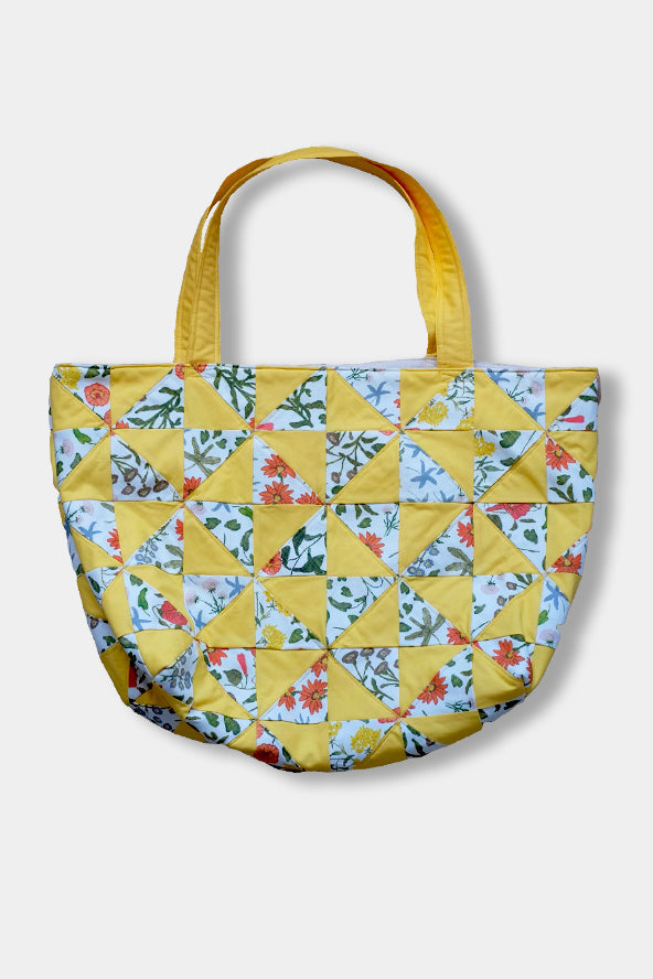 Hand-Quilted Tote Bag - Sally