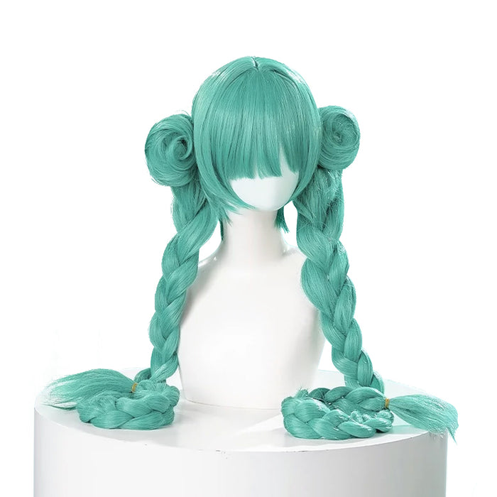 【IN STOCK】DokiDoki-R Cosplay Panda Girl Cute Dress Lolita Costume / Wig Long Blue Twist Braid Hair