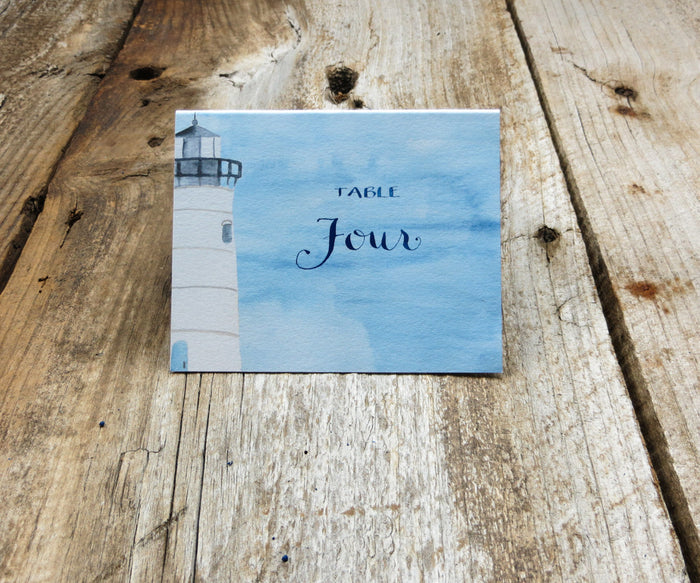 Lighthouse Table Signs