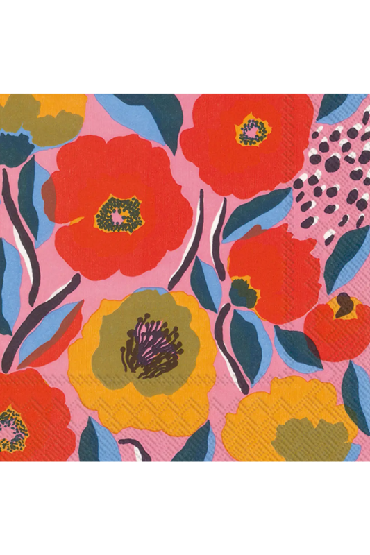 Marimekko Rose Cocktail Napkins