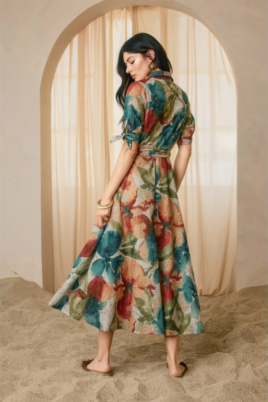 Mera Sunset Shirt Dress