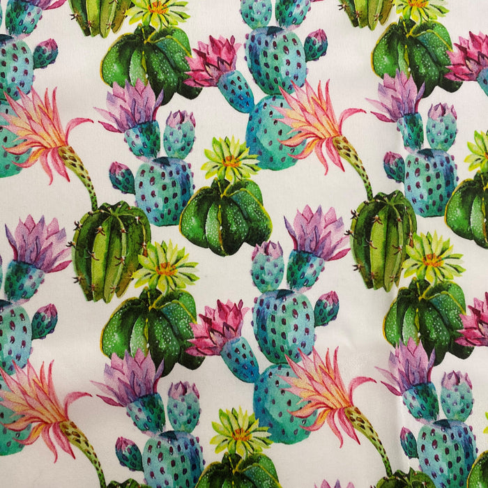 Silk Wild Rag - White Cactus