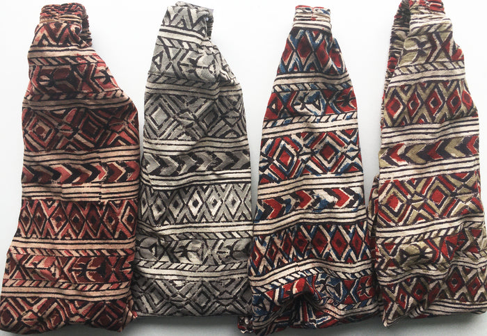 Natural Dye Cotton Block Print Scarf IX