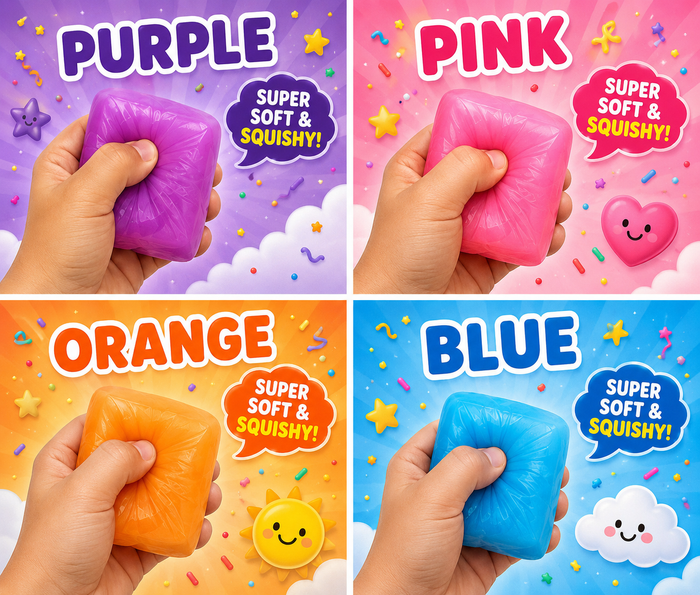 NovaPop Cube Squishy Toy Set – Fidget Cubes
