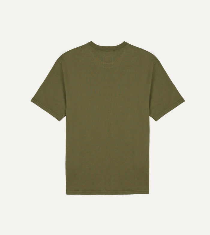 Olive Cotton Crew Neck Hiking T-Shirt