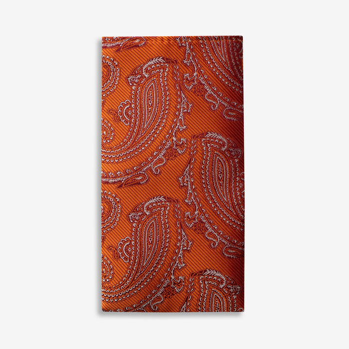 Orange Shades Paisley Pocket Square