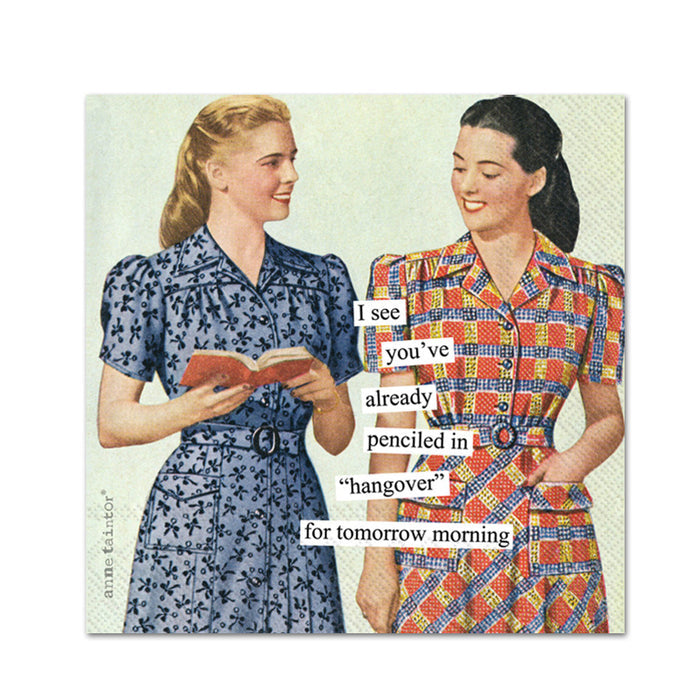 Penciled In - Funny Cocktail Napkins by Anne Taintor