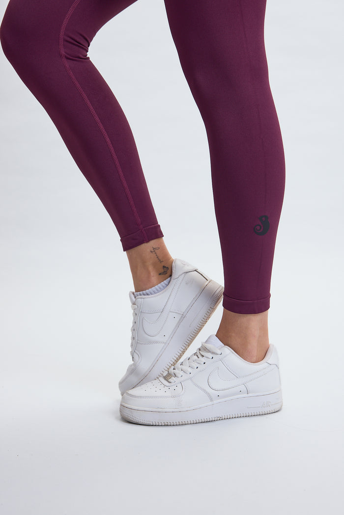 PUREFLEX SEAMLESS SCRUNCH LEGGINGS BURGUNDY