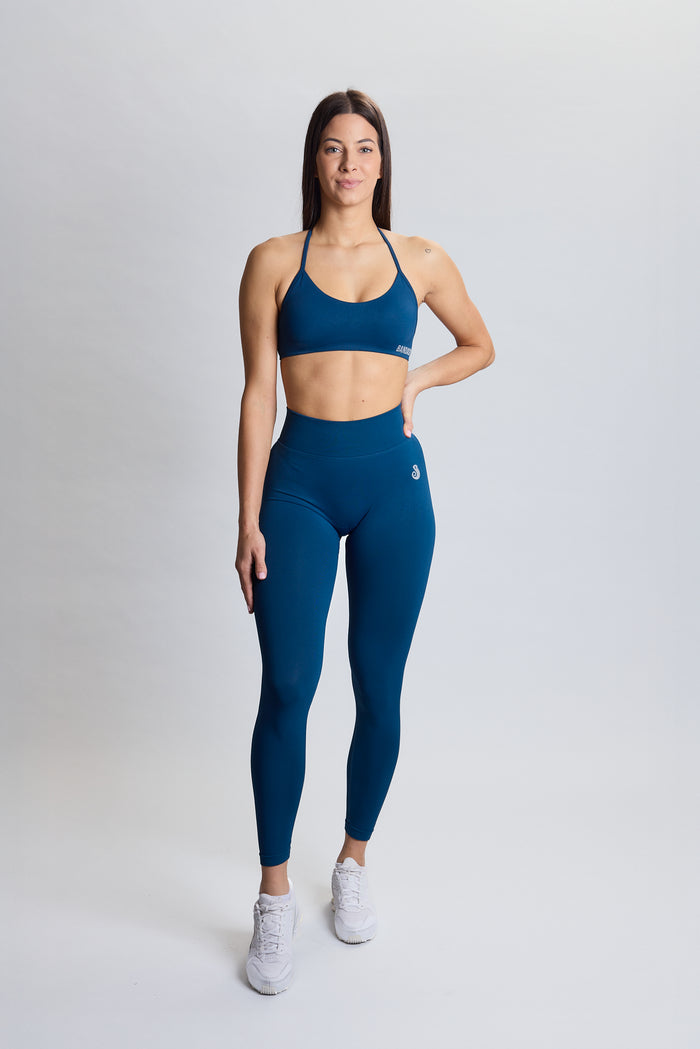 PUREFLEX SEAMLESS SCRUNCH LEGGINGS PETROL GREEN