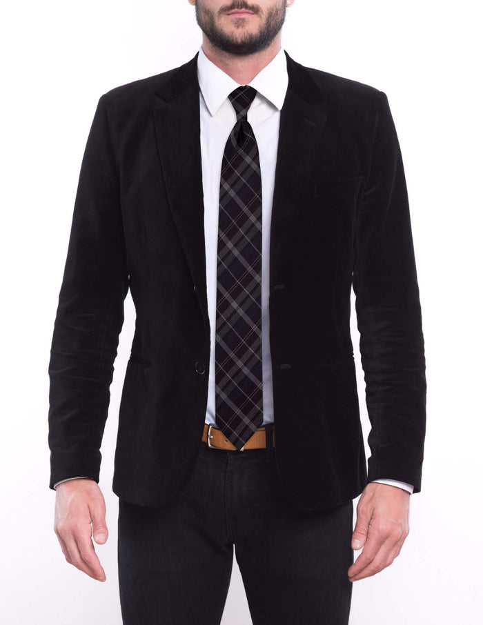 Purple Plaid Pre-tied Tie, Tie, GoTie