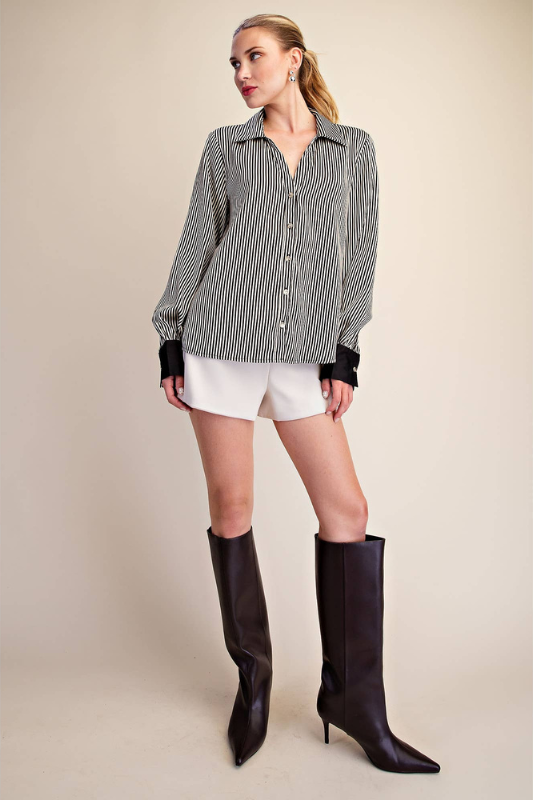 Rachel Striped Button Down