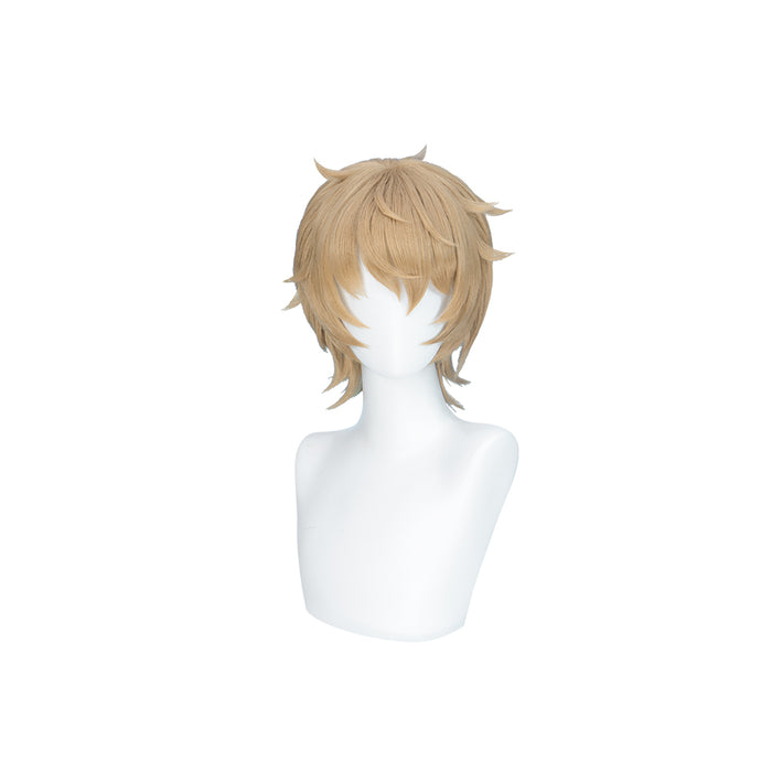 【Ready For Ship】DokiDoki Game Cosplay Wig Short Straight Yellow Hair
