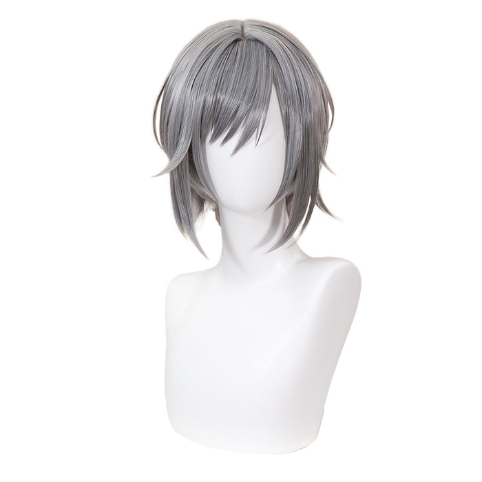 【Ready For Ship】DokiDoki Prooject Sekaai Colorful Staage! Cosplay Hinomorii Shihoo Wig Short Straight Silver Hair Leo/need