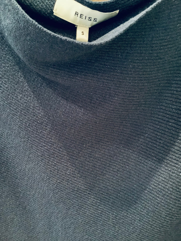 Reiss Navy Metallic Knit Jumper NEW RRP £125 S