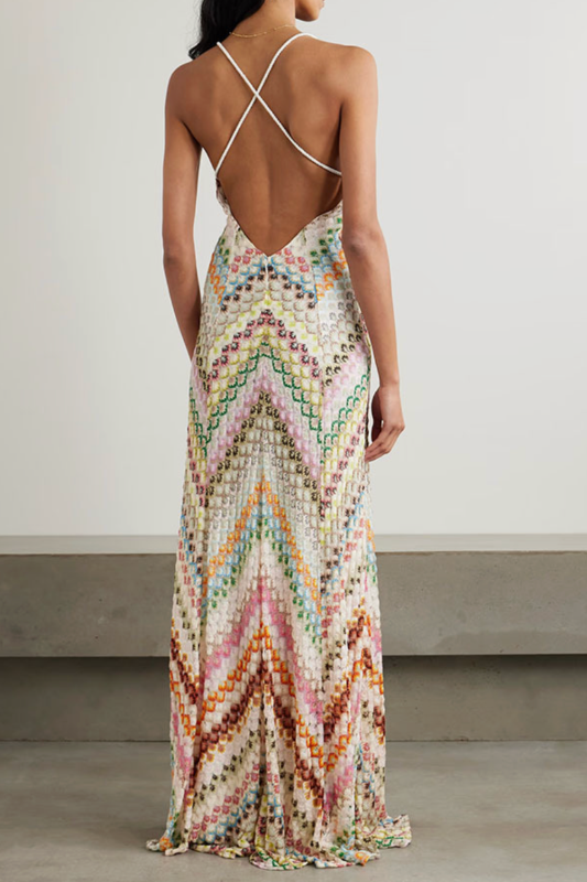 Sasha Maxi Dress - Pink Multi