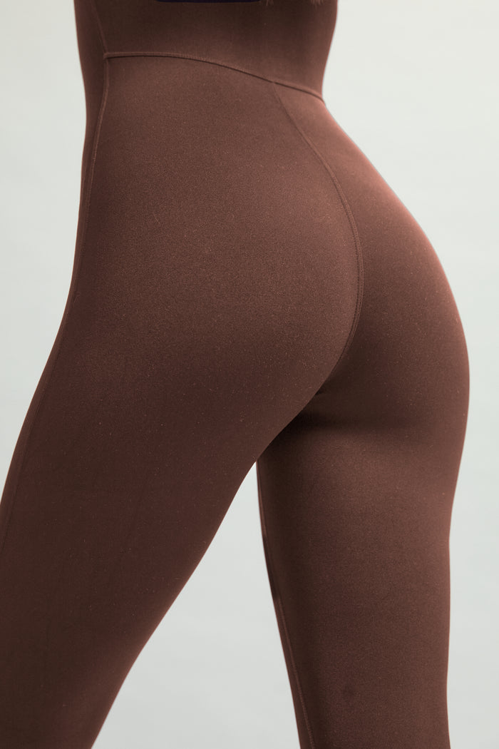 SECOND SKIN ONESIE SHORT SLEEVES BROWN