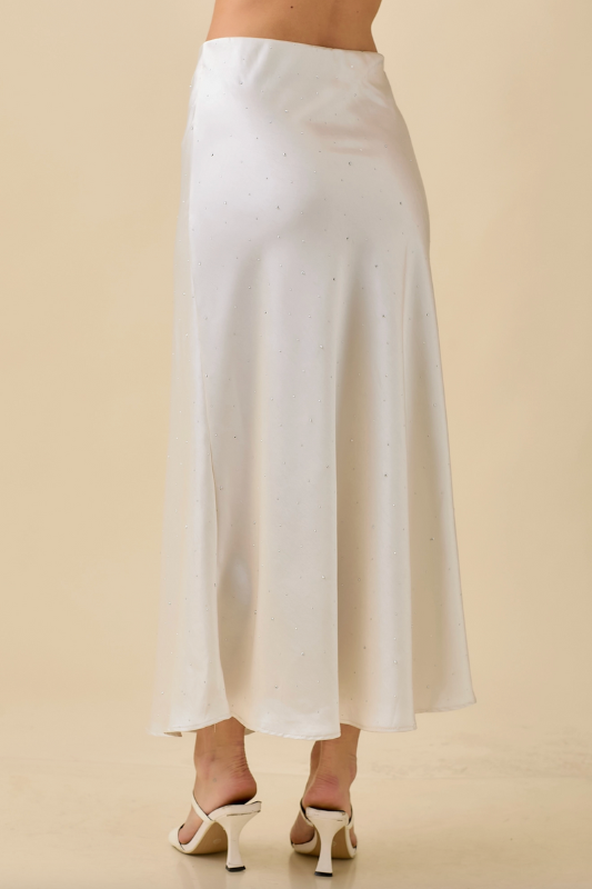 Selena Sparkle Skirt - White