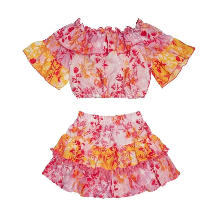 Kids Set Marie Raxevsky Set Top/Skirt Botanical Mix Apoella