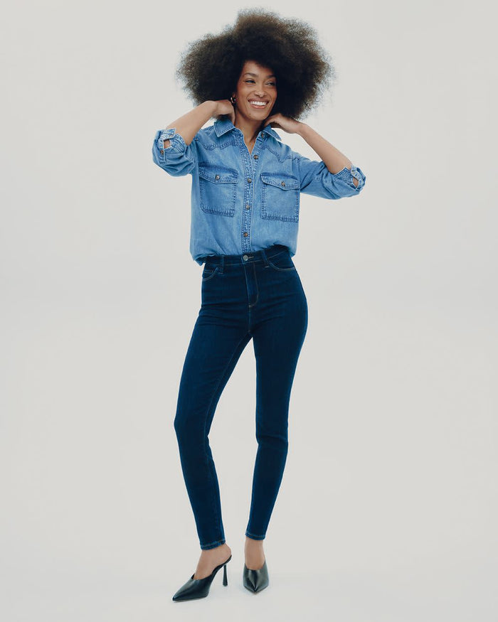 Dark Blue Denim / 24 / Regular