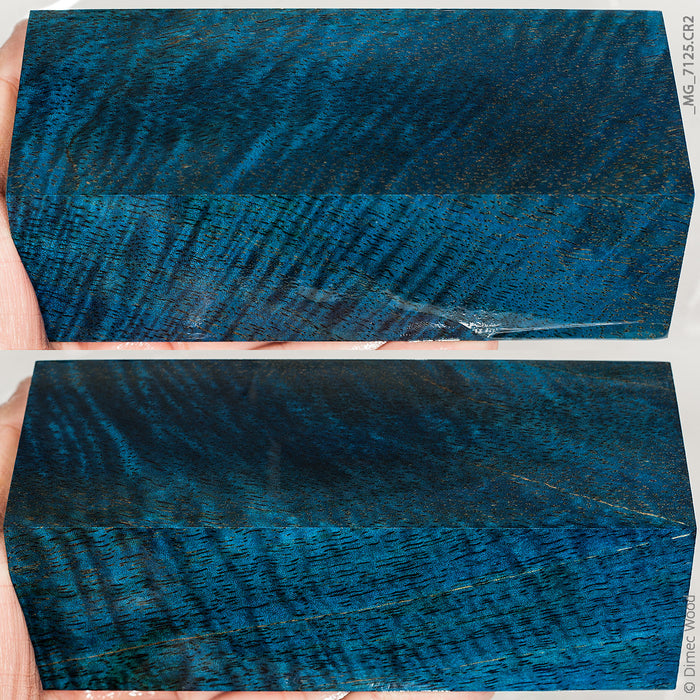 Stabilized quilted mango wood block