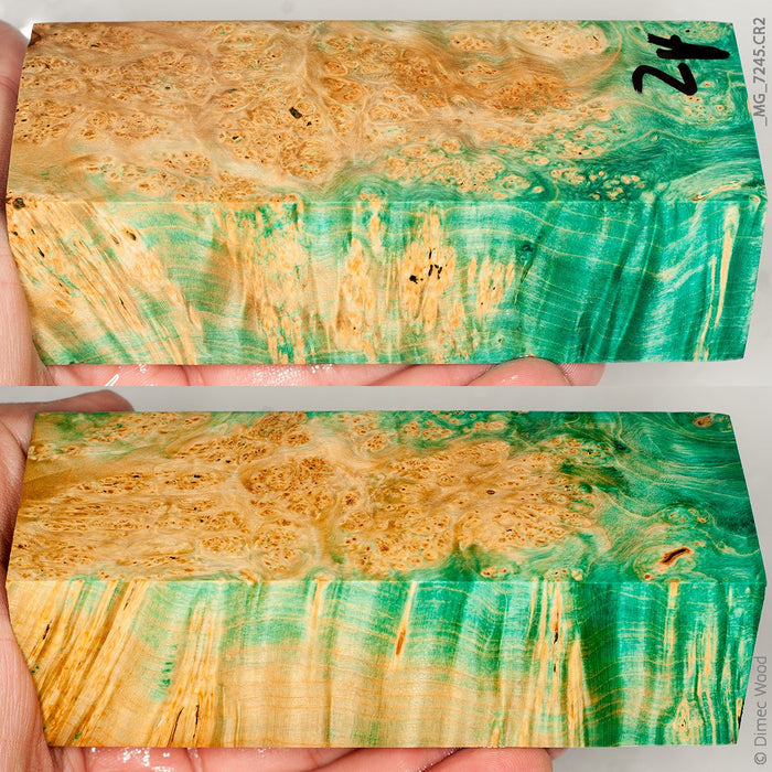 Stabilized wood box elder burl block