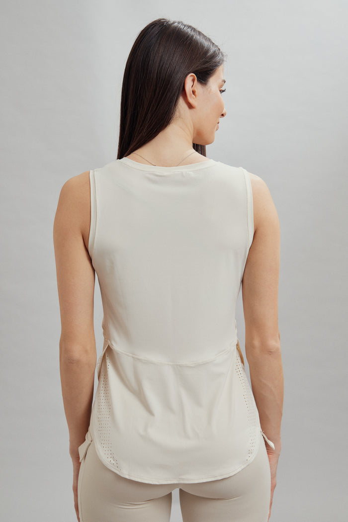TERRA SLEEVELESS SHIRT BEIGE