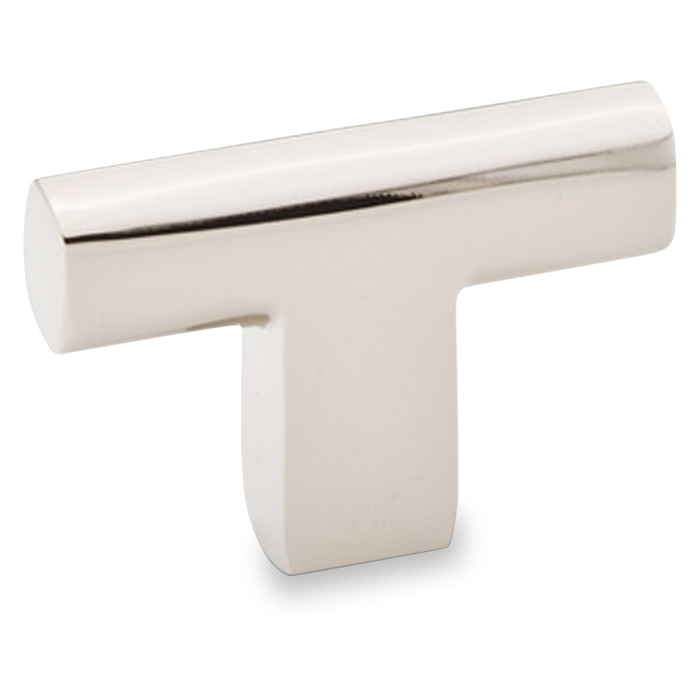 A sleek and modern knob with a rectangular pull.
