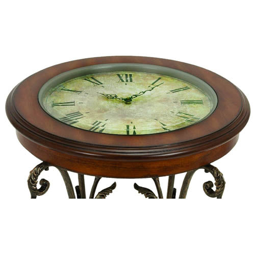 Urban Designs Designer Round Clock Coffee & End Table