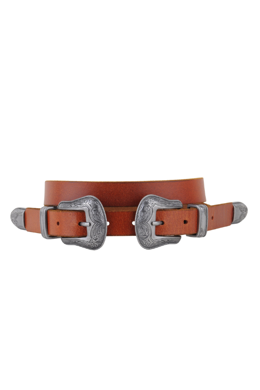 Western Double Buckle Belt