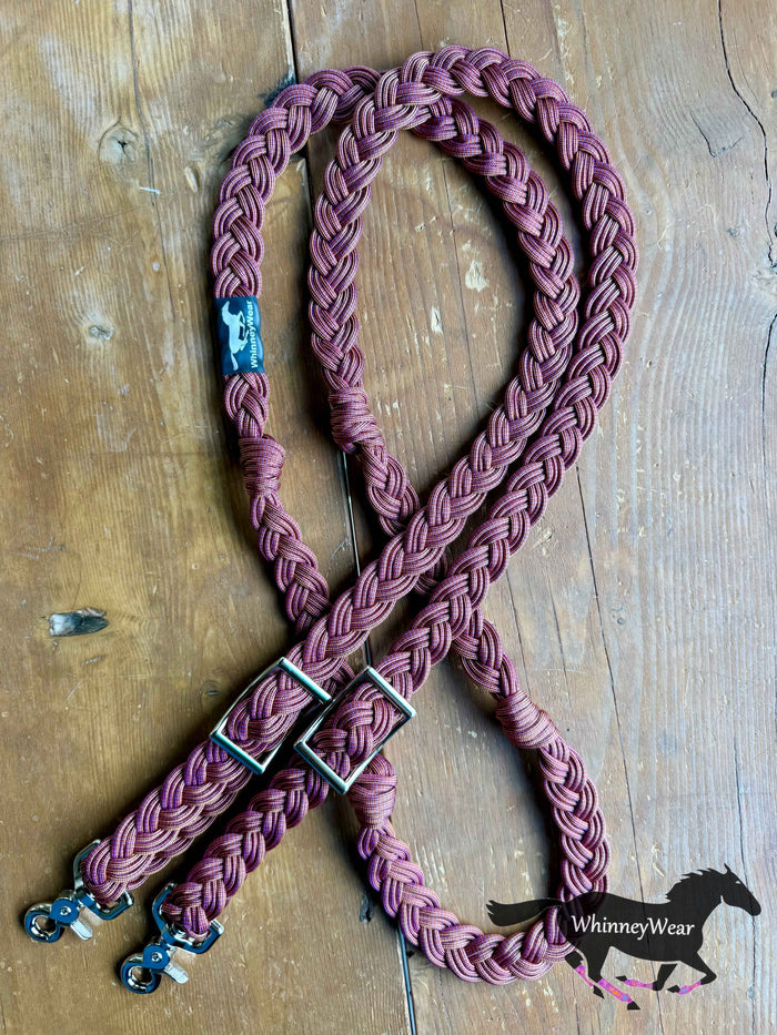 WhinneyWear Autumn Stripes 8 ft Braided Reins